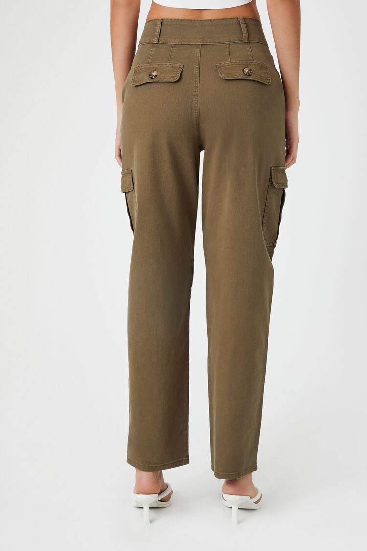 Twill High-Rise Trousers-Feelings Star