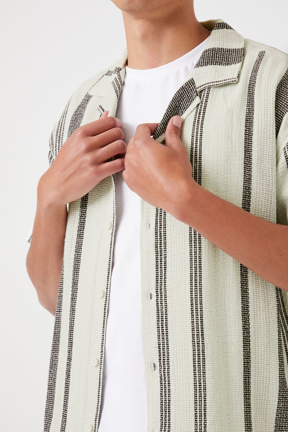 Striped Short-Sleeve Shirt-Feelings Star