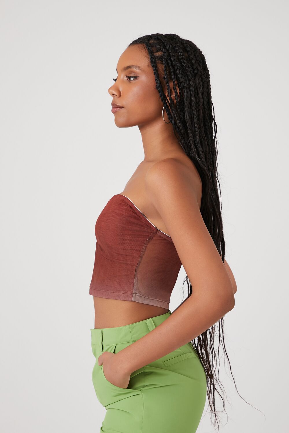 Butterfly Cropped Tube Top-Feelings Star