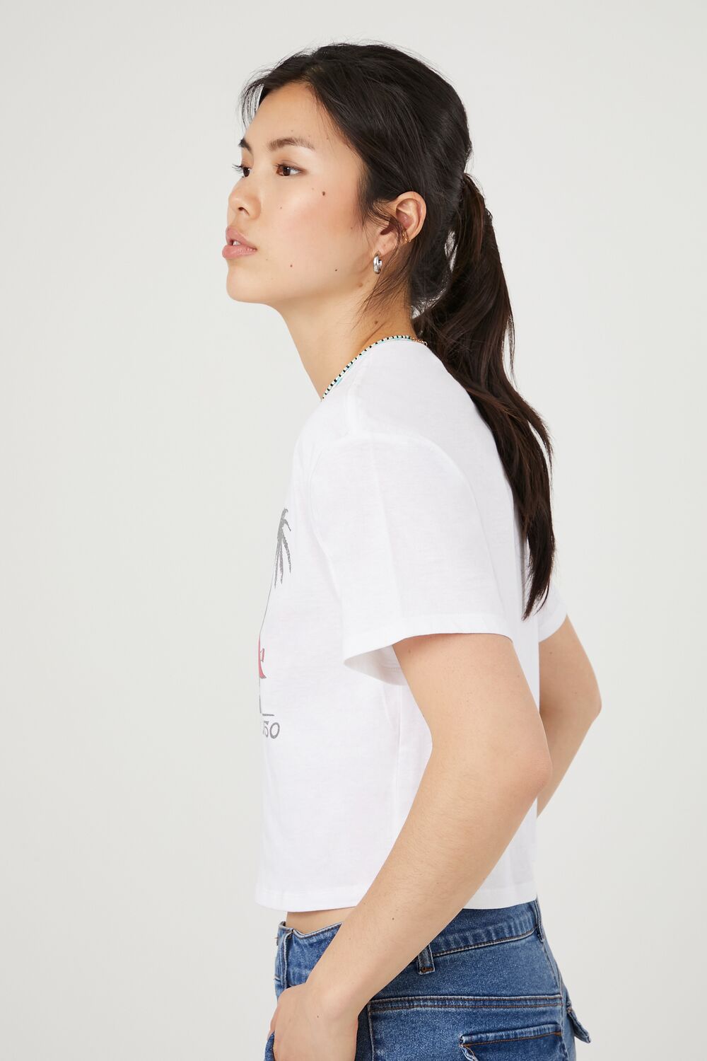 California Snoopy Graphic Cropped Tee-Feelings Star