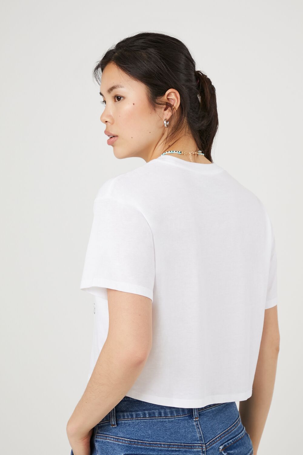 California Snoopy Graphic Cropped Tee-Feelings Star