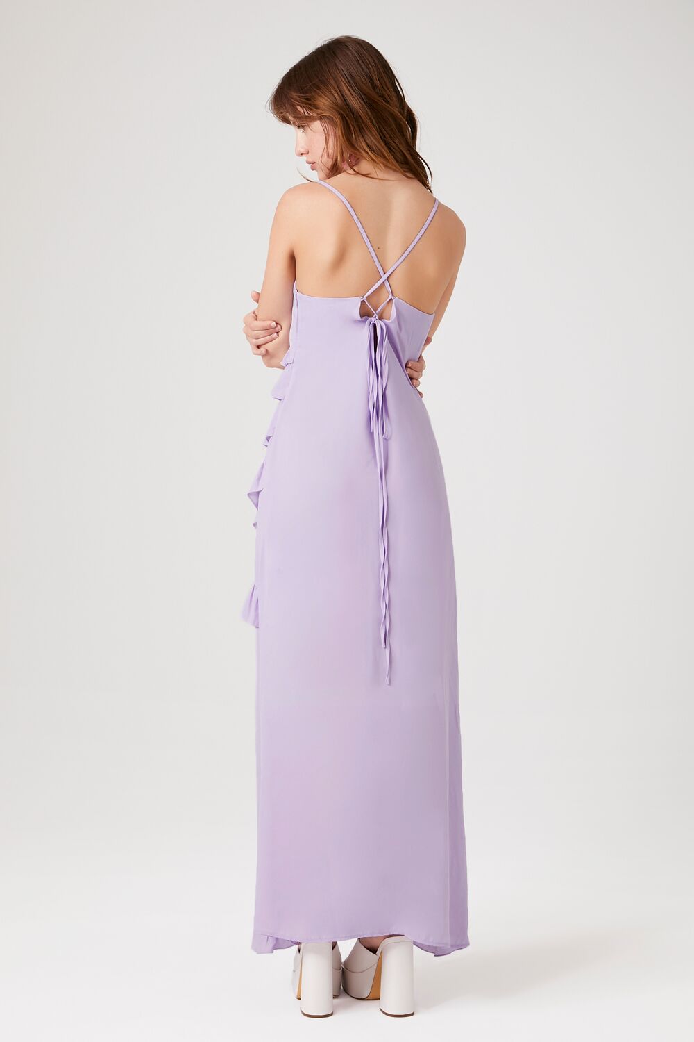 Asymmetrical Ruffle Maxi Dress-Feelings Star