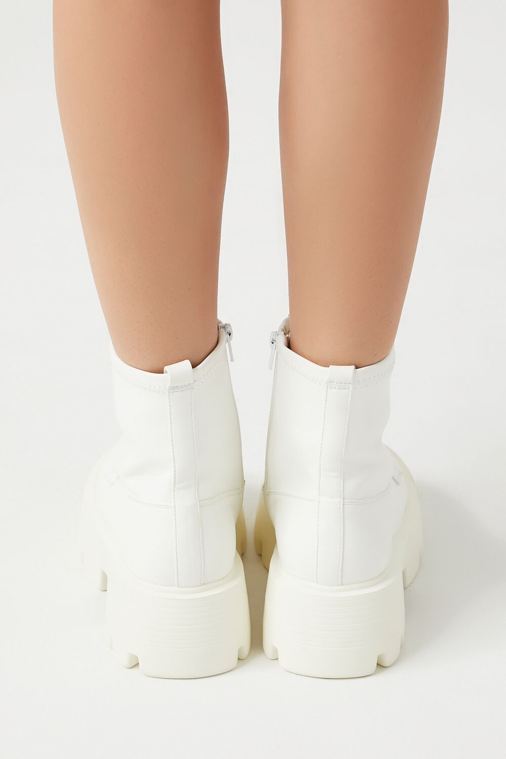 Faux Leather Lug-Sole Booties-Feelings Star