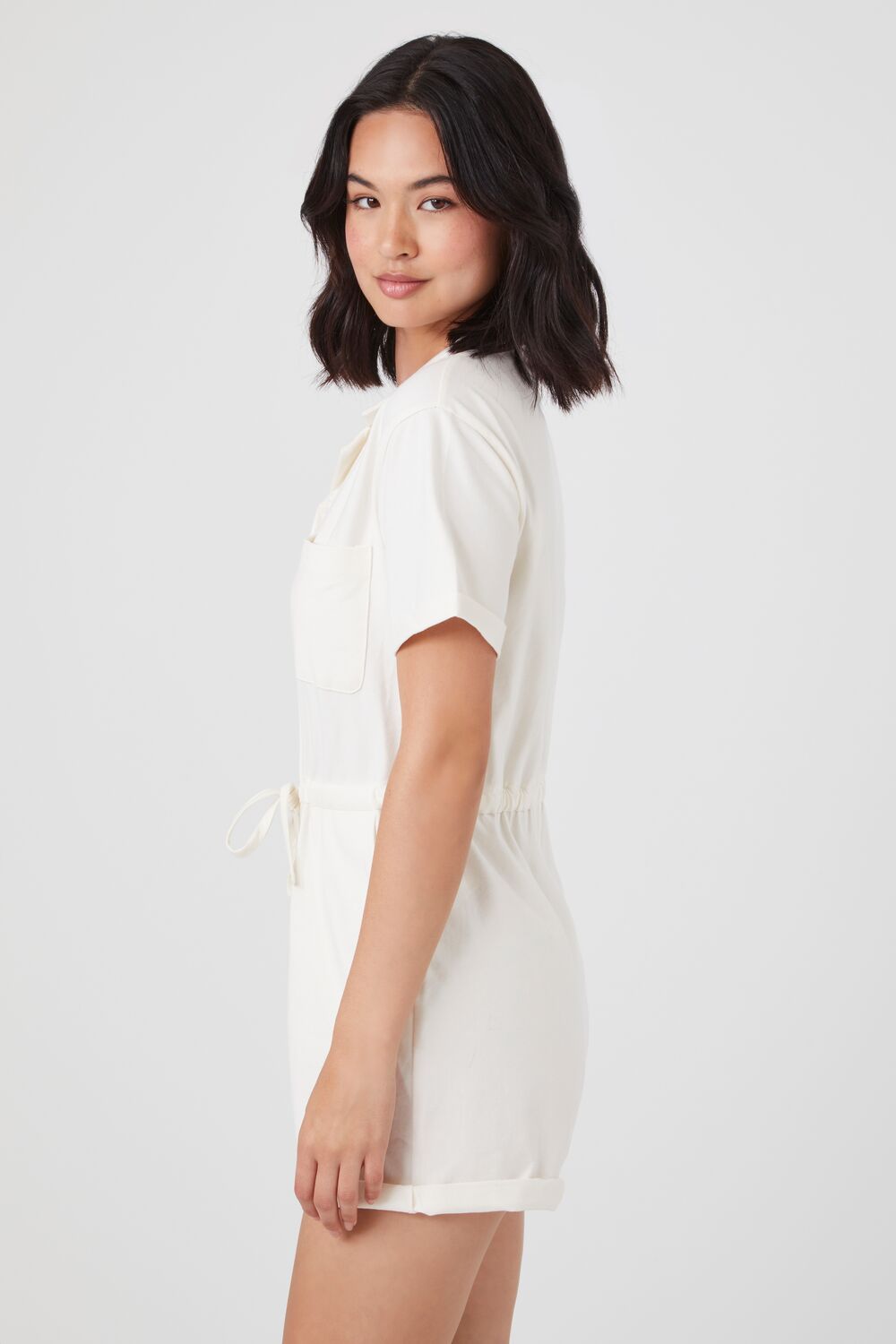 Tie-Waist Shirt Romper-Feelings Star