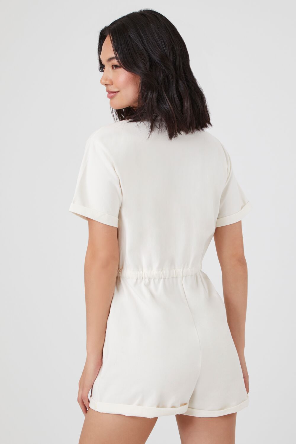 Tie-Waist Shirt Romper-Feelings Star