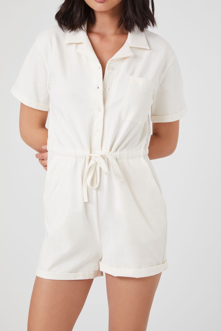 Tie-Waist Shirt Romper-Feelings Star