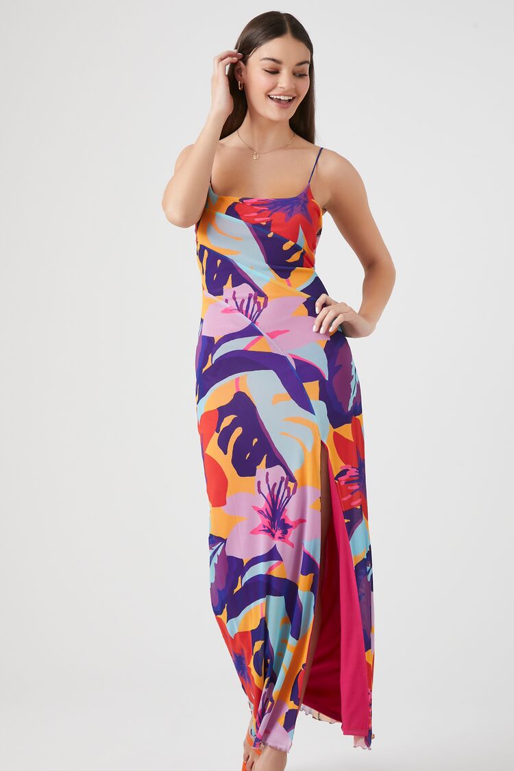 Tropical Floral Maxi Dress-Feelings Star