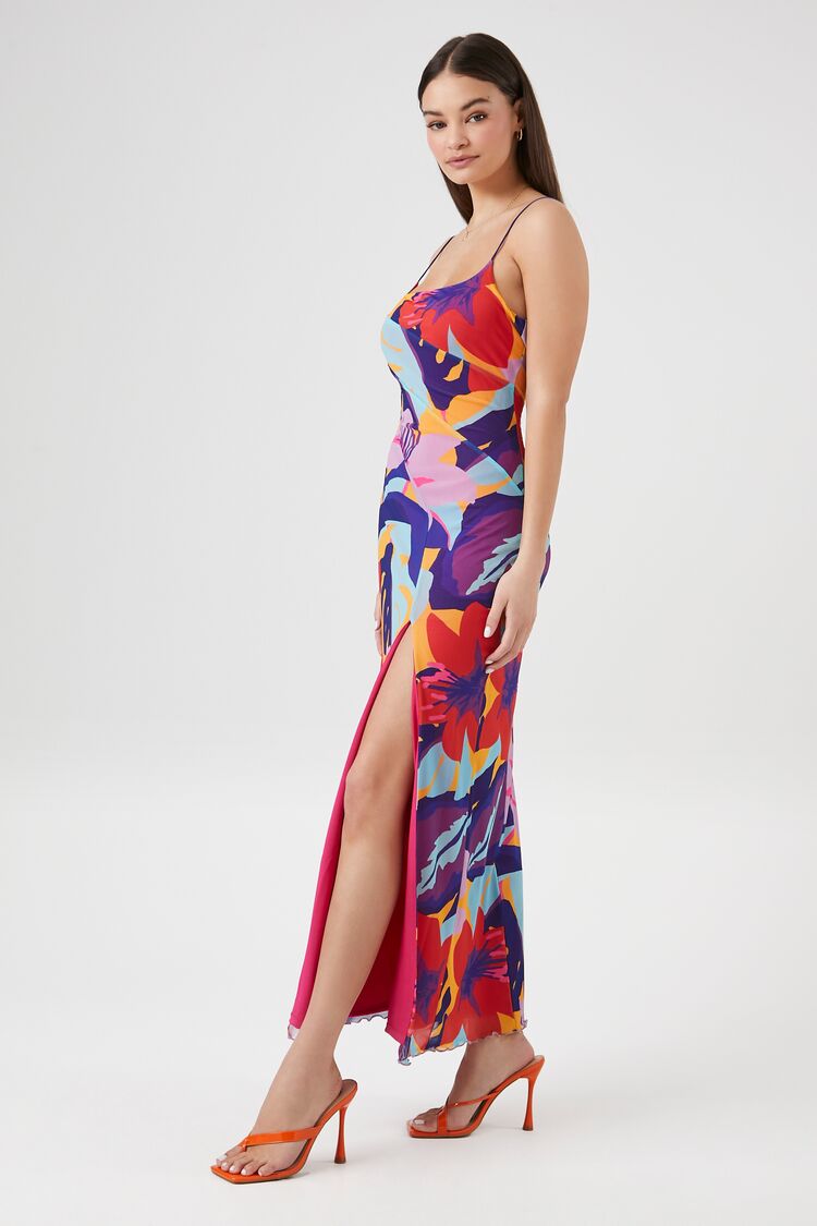 Tropical Floral Maxi Dress-Feelings Star