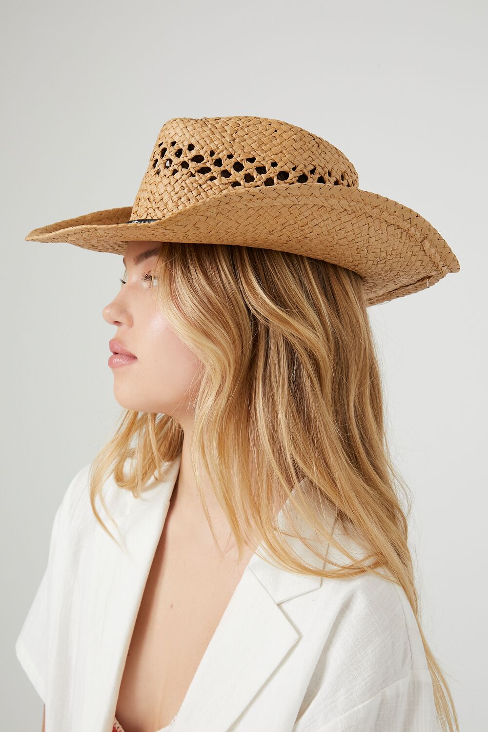 Studded-Trim Cowboy Hat-Feelings Star