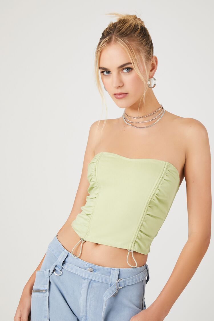 Toggle Drawstring Tube Top-Feelings Star