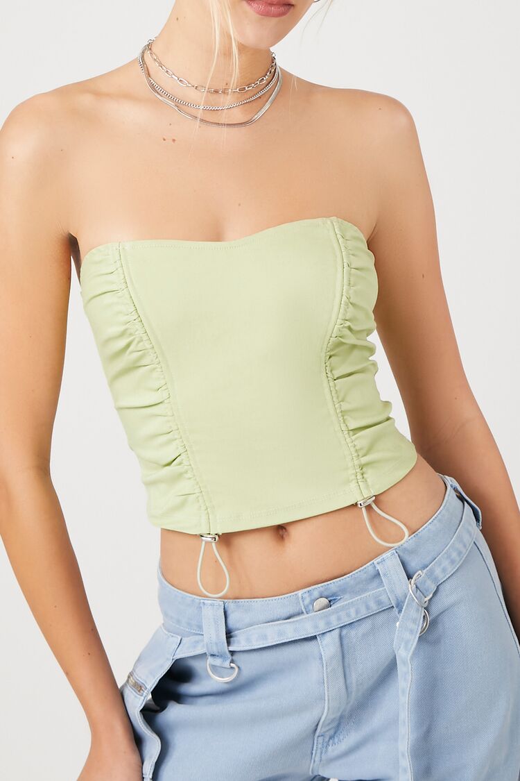 Toggle Drawstring Tube Top-Feelings Star
