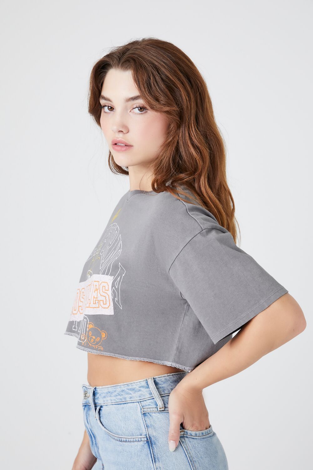 California Graphic Cropped Tee-Feelings Star