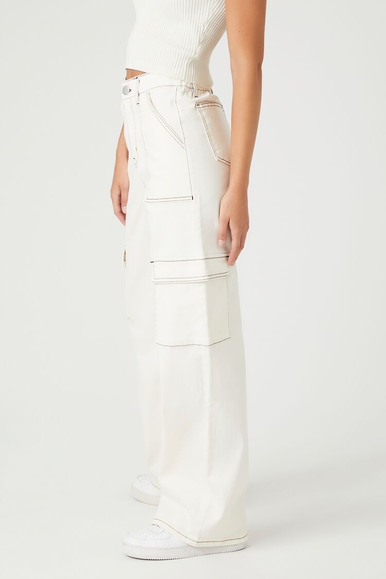 Twill Straight-Leg Cargo Pants-Feelings Star