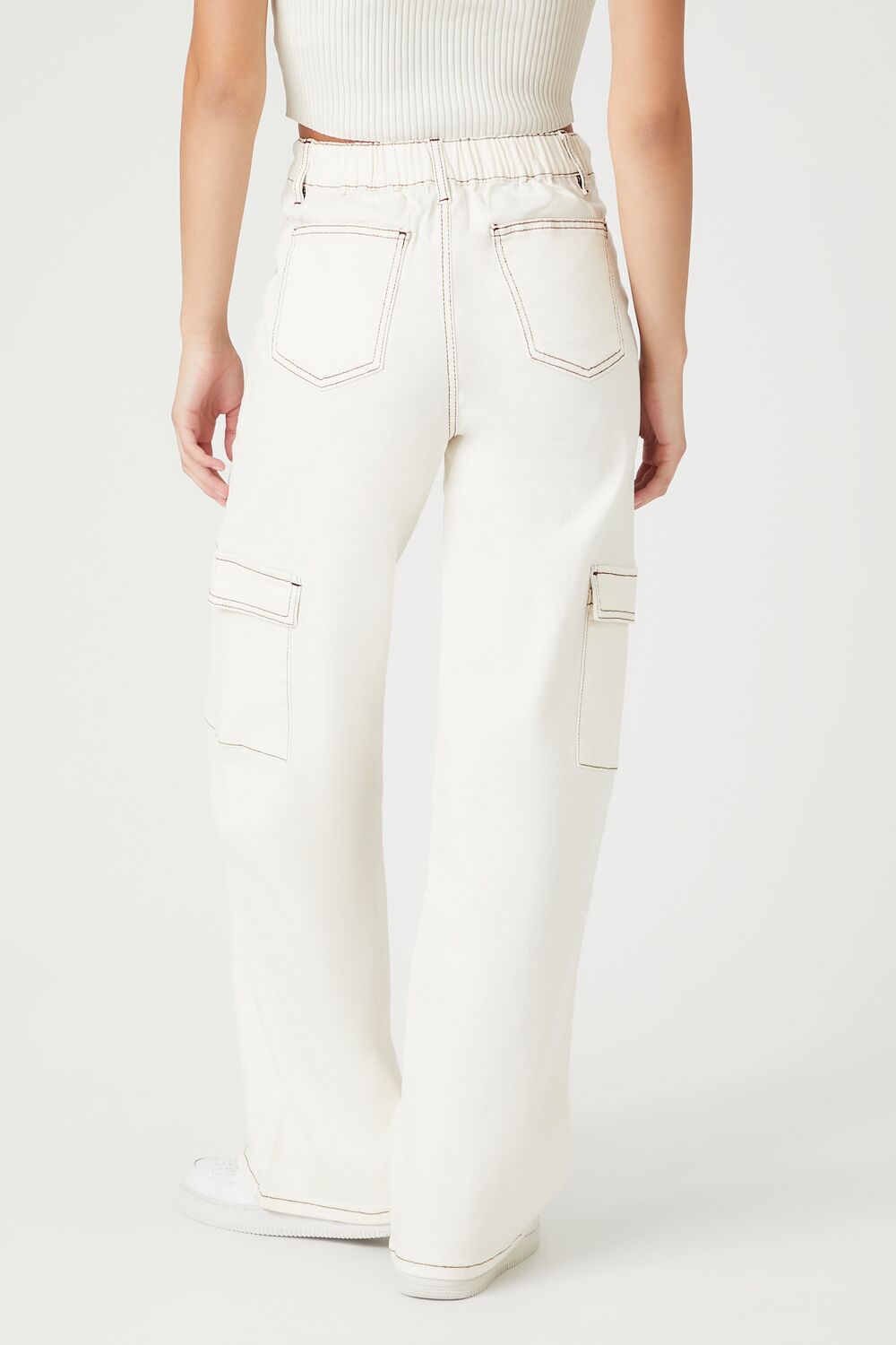 Twill Straight-Leg Cargo Pants-Feelings Star