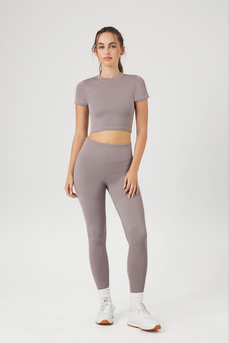 Active Seamless Two-Tone Leggings-Feelings Star