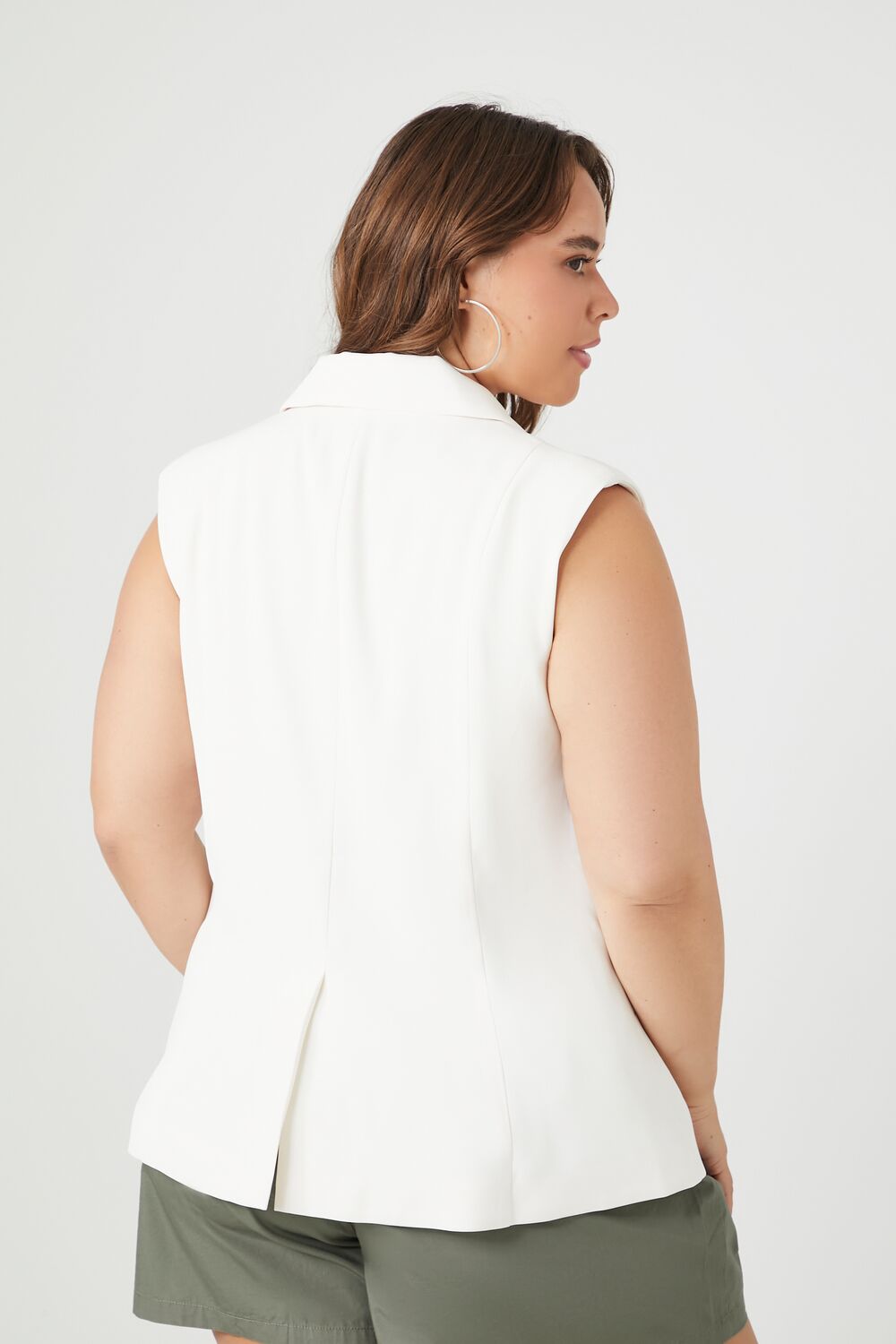 Plus Size Double-Breasted Vest-Feelings Star