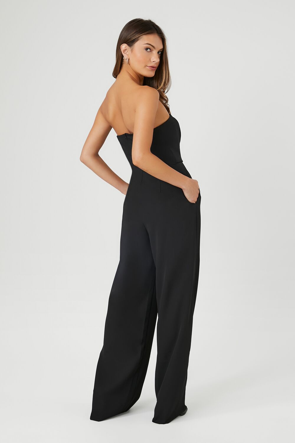 Strapless Wide-Leg Jumpsuit-Feelings Star