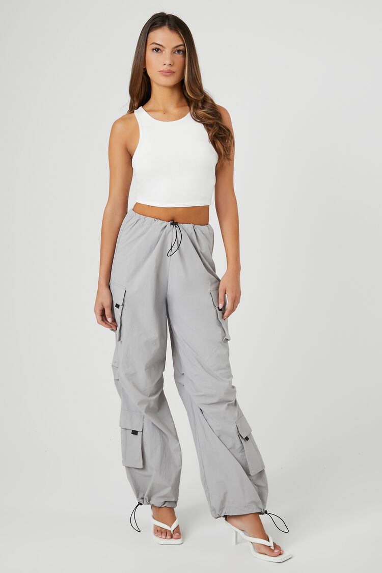 Toggle Drawstring Cargo Joggers-Feelings Star