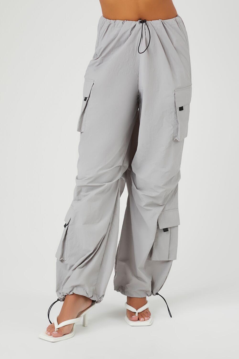Toggle Drawstring Cargo Joggers-Feelings Star