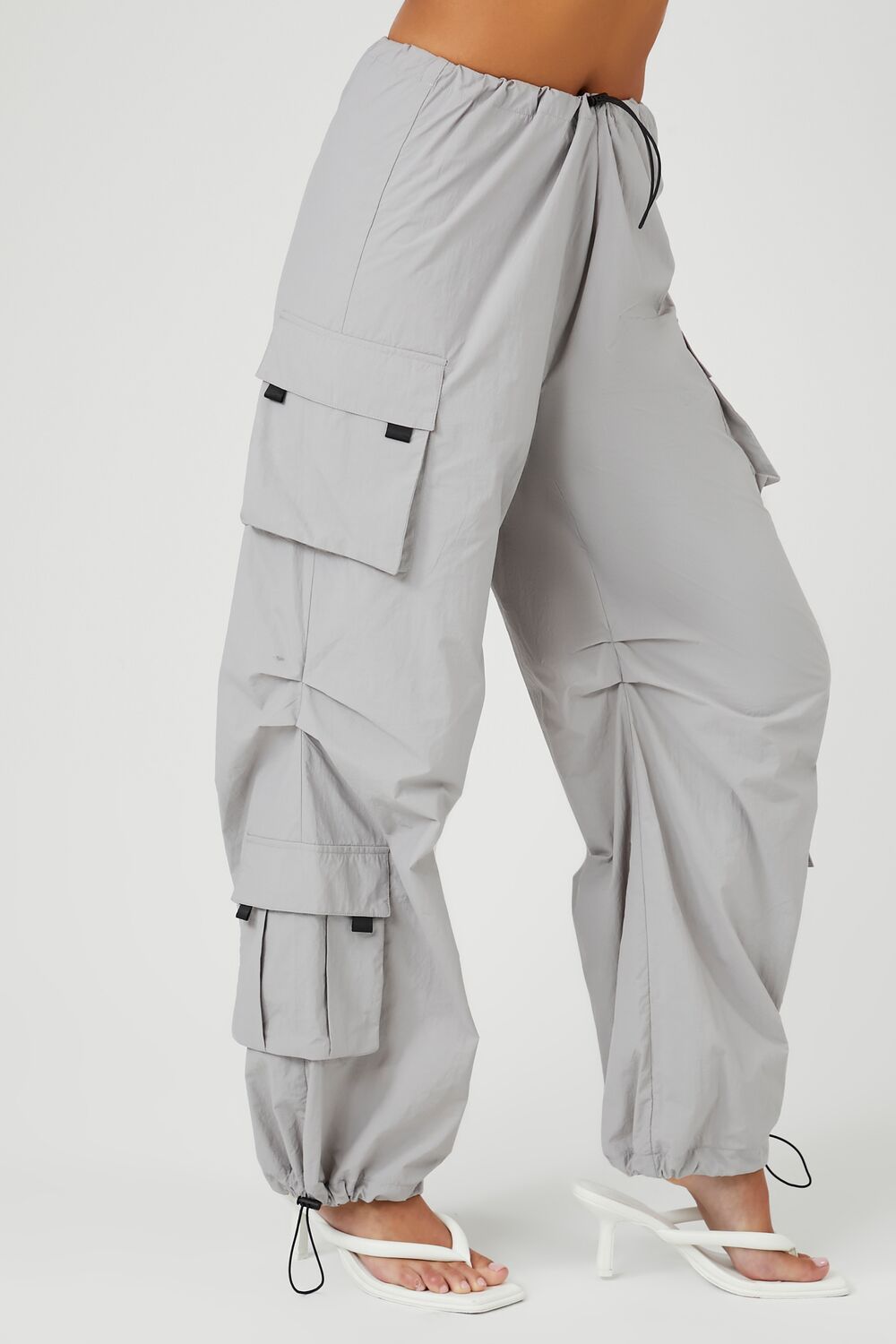 Toggle Drawstring Cargo Joggers-Feelings Star