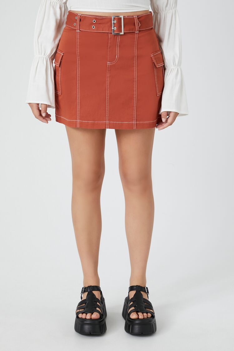 Cargo Mini Skirt-Feelings Star