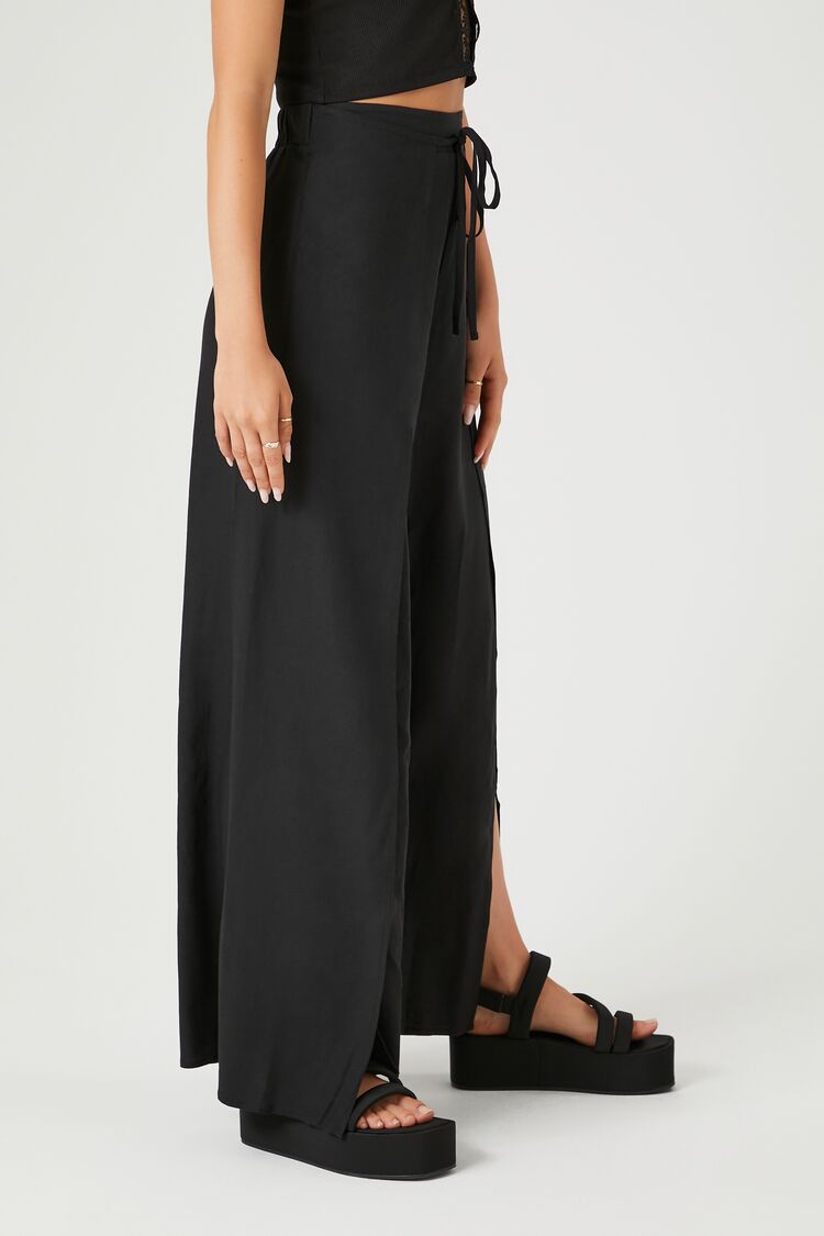 Tie-Front Wide-Leg Pants-Feelings Star