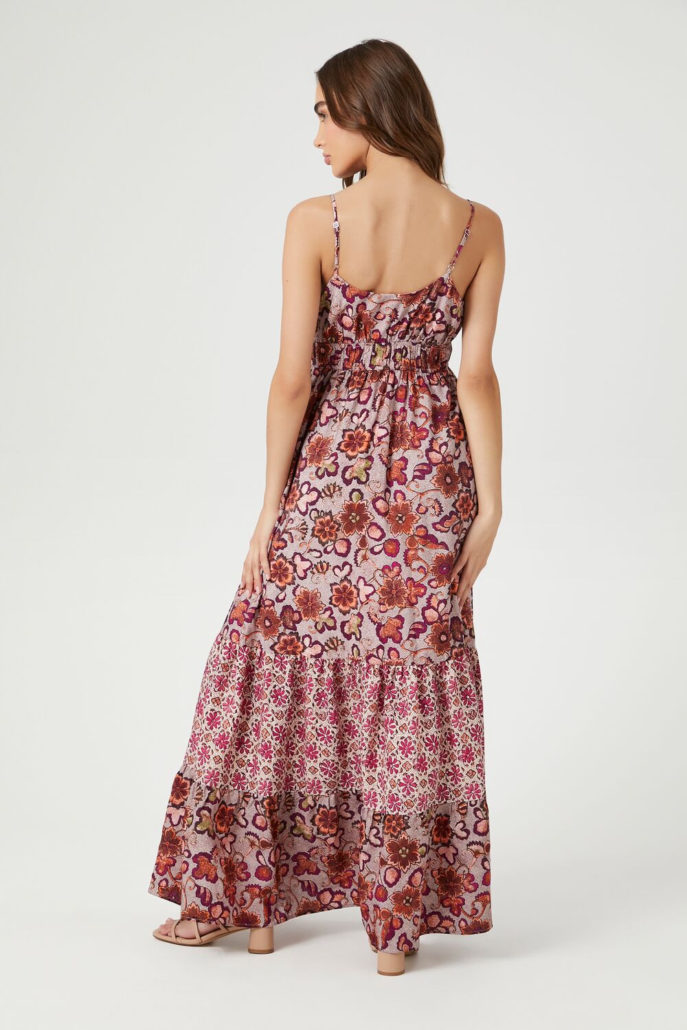 Tiered Reworked Floral Maxi Dress-Feelings Star