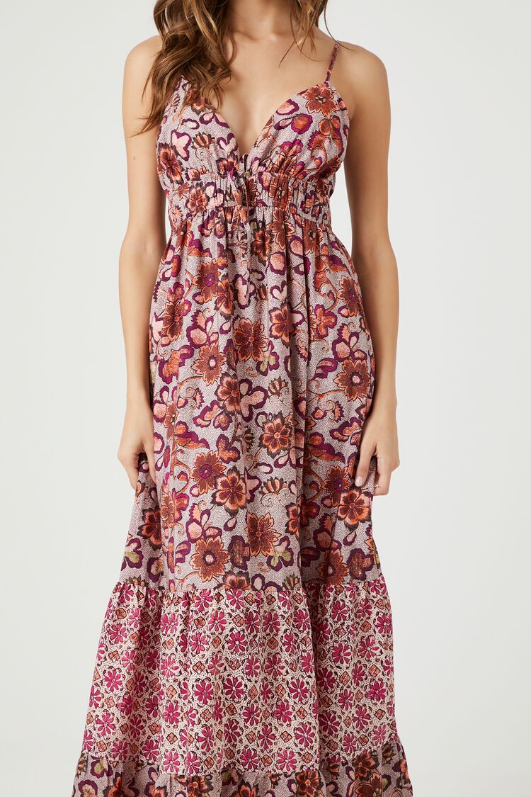 Tiered Reworked Floral Maxi Dress-Feelings Star