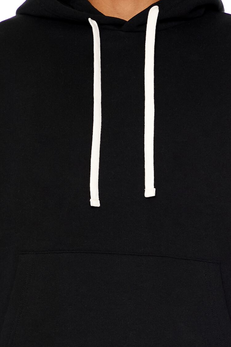 Cotton-Blend Drop-Sleeve Hoodie-Feelings Star