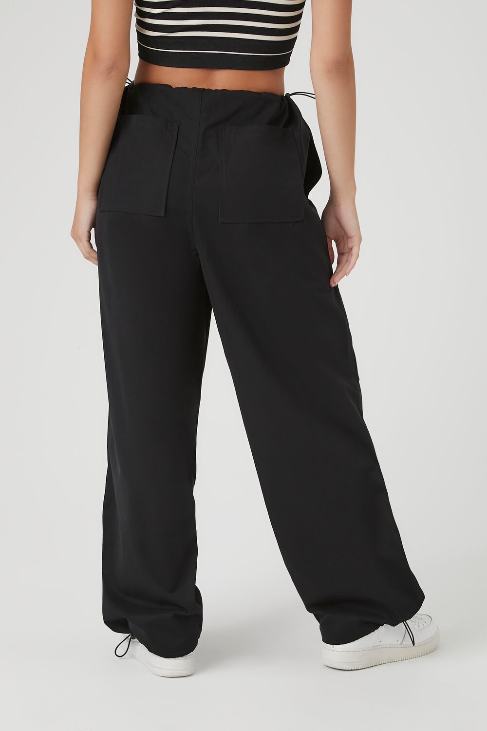 Toggle Drawstring Parachute Pants-Feelings Star