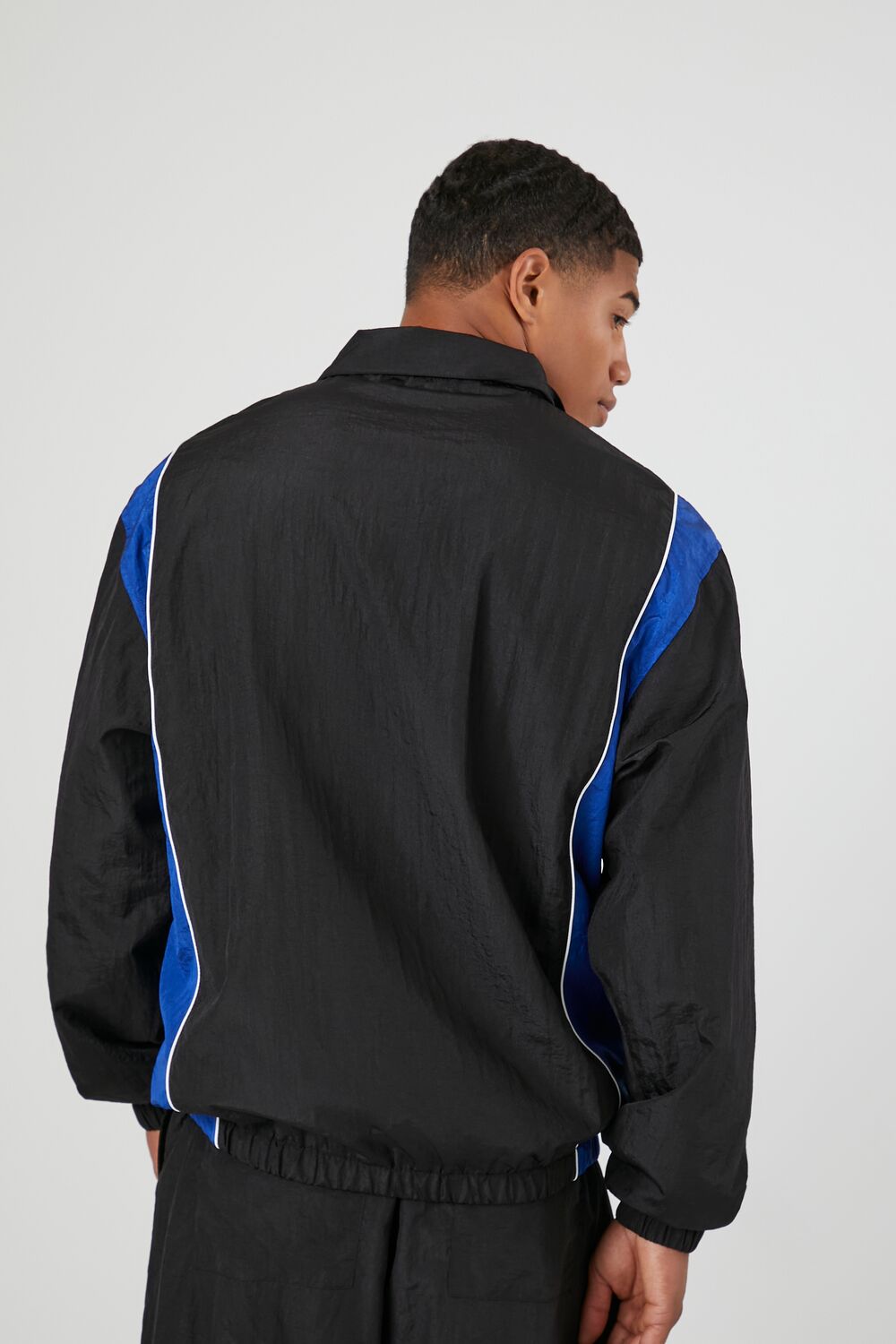 Striped Half-Zip Jacket-Feelings Star