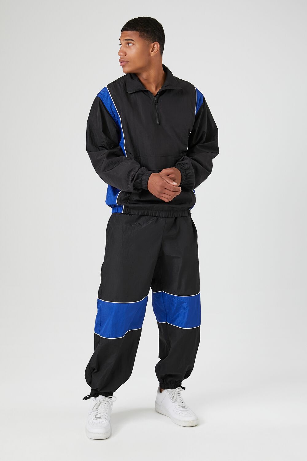 Striped Half-Zip Jacket-Feelings Star