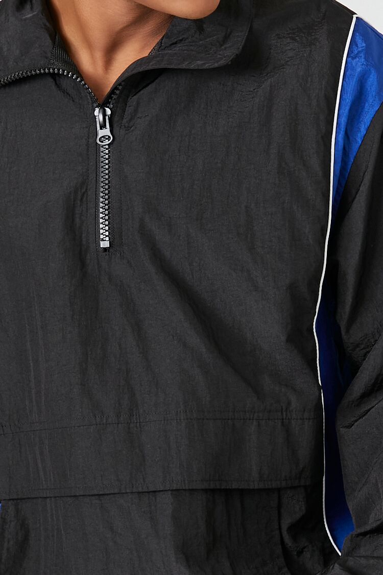 Striped Half-Zip Jacket-Feelings Star