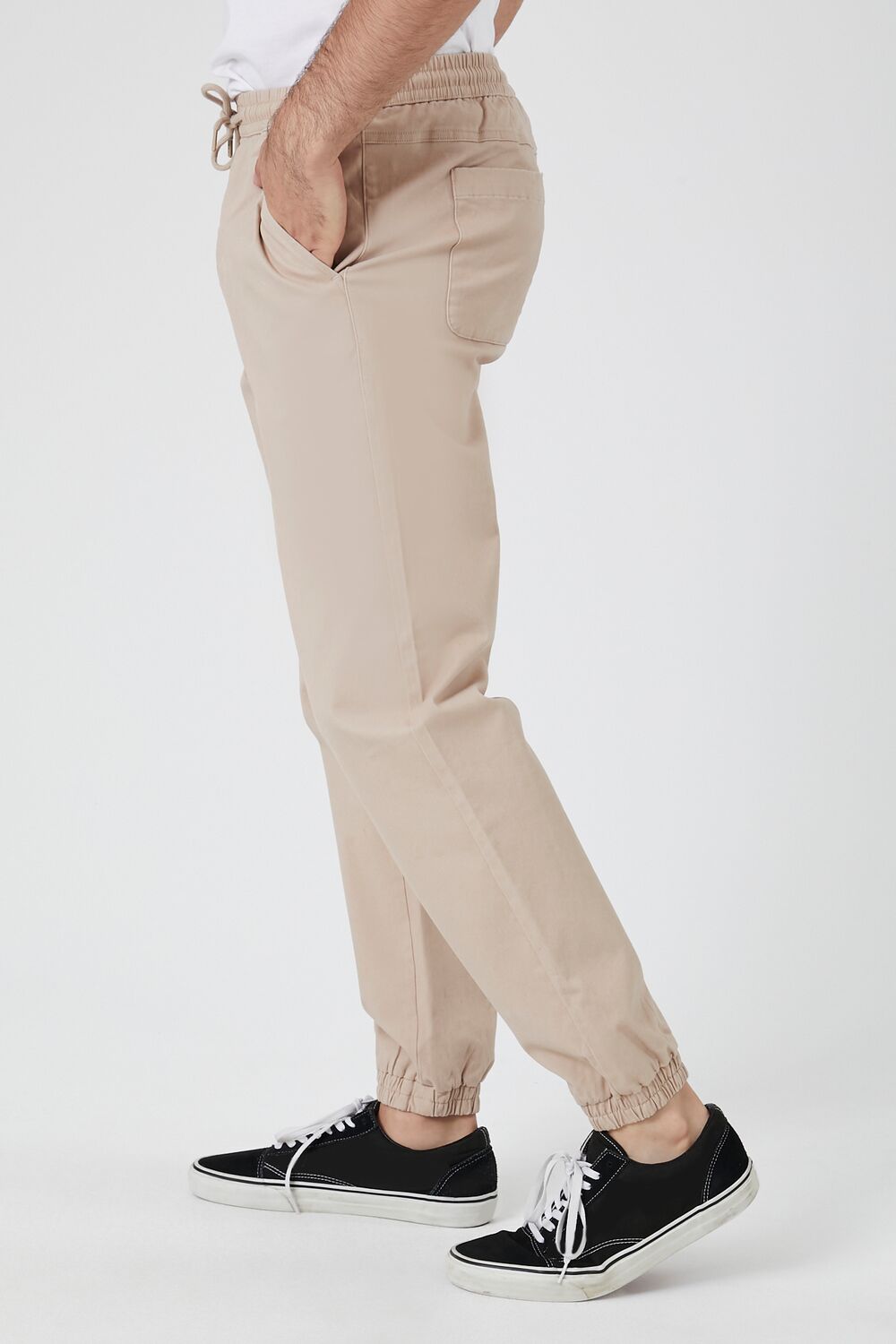 Twill Drawstring Joggers-Feelings Star