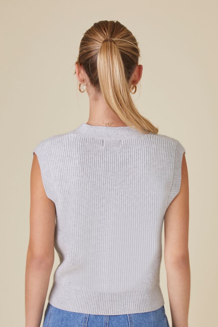 Tortoiseshell Button Sweater Vest-Feelings Star