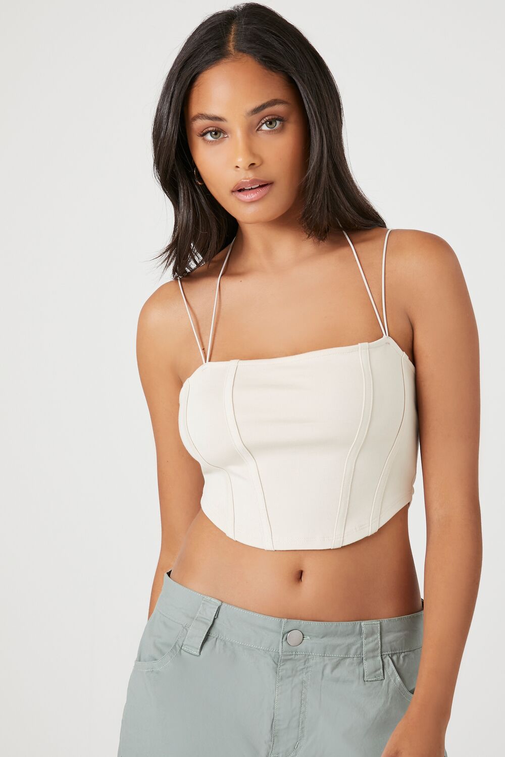 Strappy Bustier Cropped Cami-Feelings Star