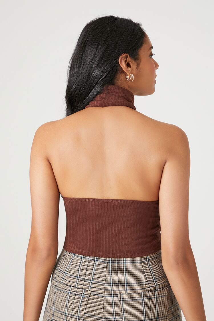 Turtleneck Halter V-Hem Top-Feelings Star