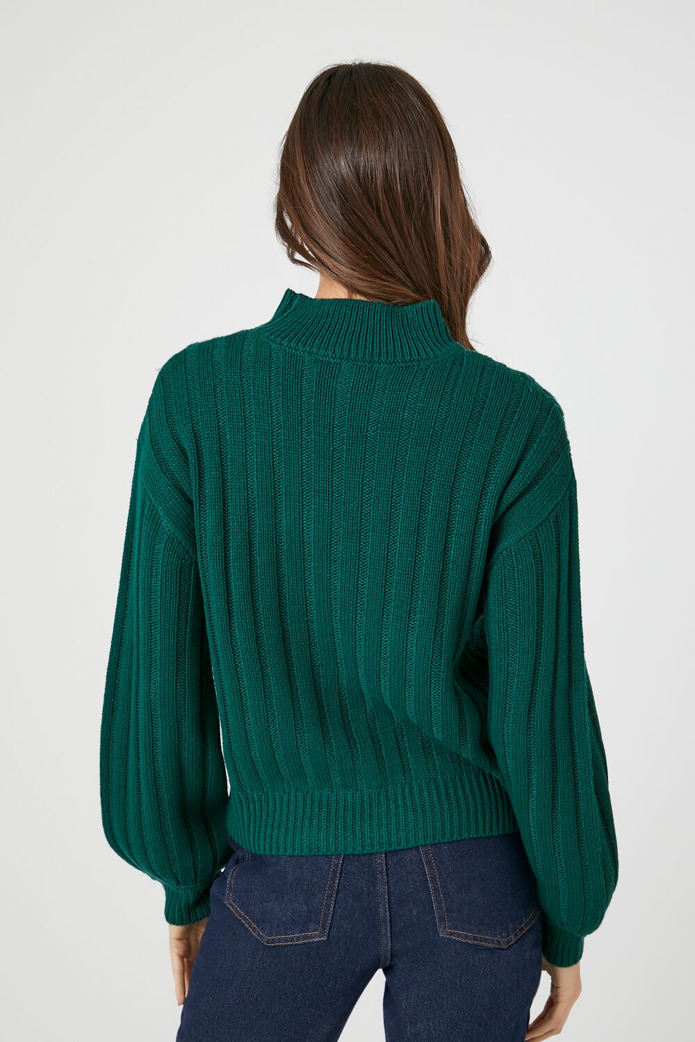 Cable Knit Mock Neck Sweater-Feelings Star