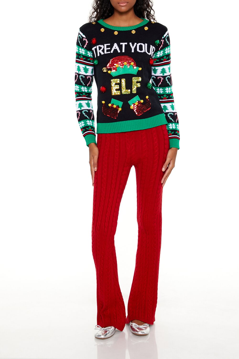 Treat Your Elf Christmas Sweater-Feelings Star