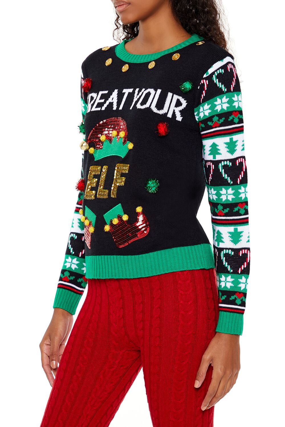 Treat Your Elf Christmas Sweater-Feelings Star