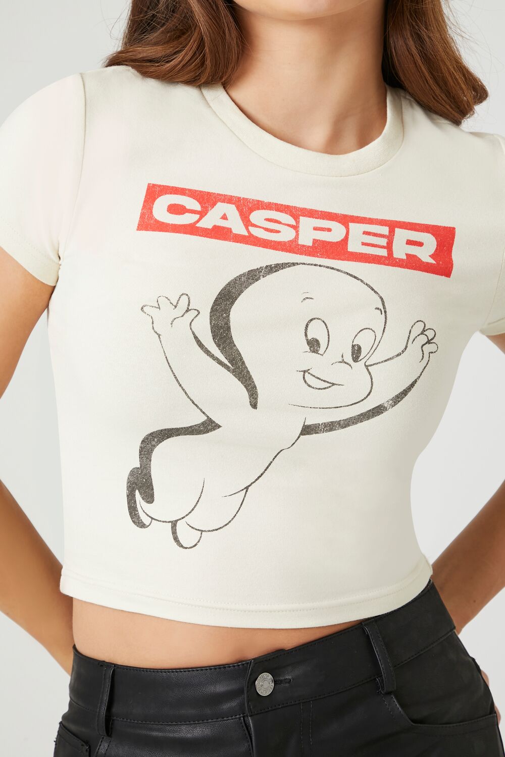 Casper Graphic Cropped Tee-Feelings Star