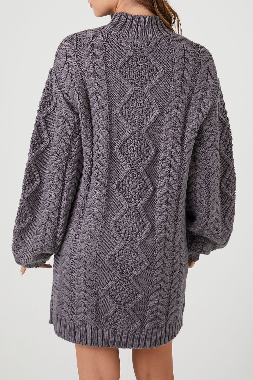 Cable Knit Sweater Mini Dress-Feelings Star