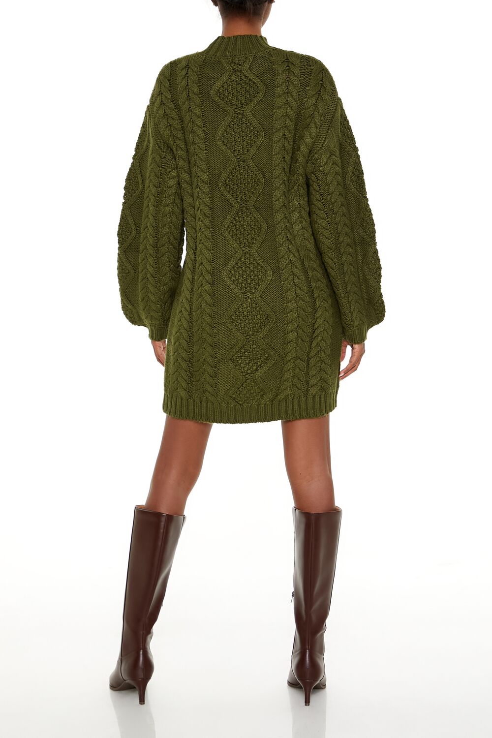 Cable Knit Sweater Mini Dress-Feelings Star