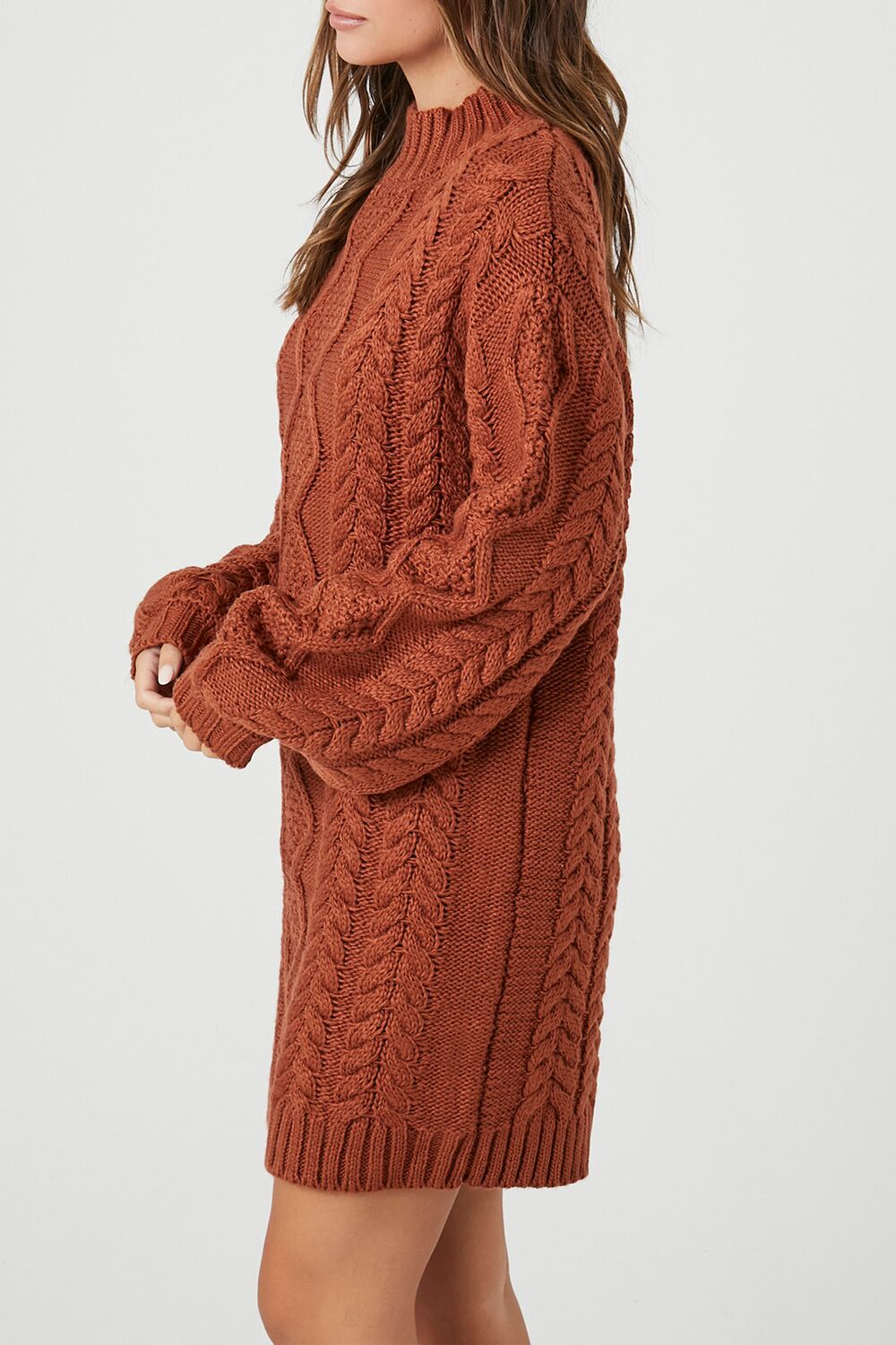 Cable Knit Sweater Mini Dress-Feelings Star