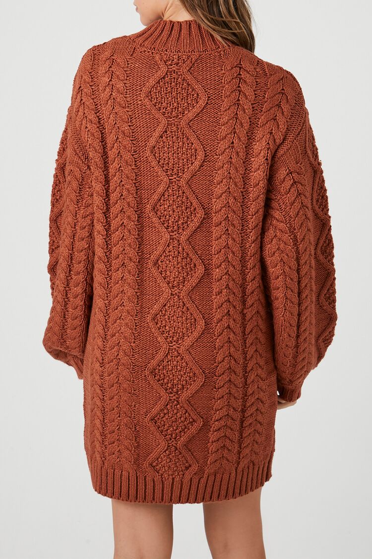 Cable Knit Sweater Mini Dress-Feelings Star