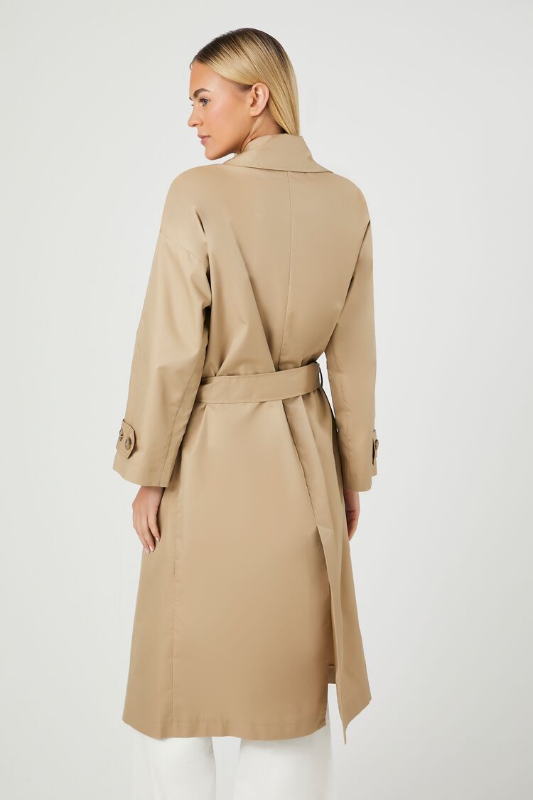 Twill Peak Lapel Trench Coat-Feelings Star
