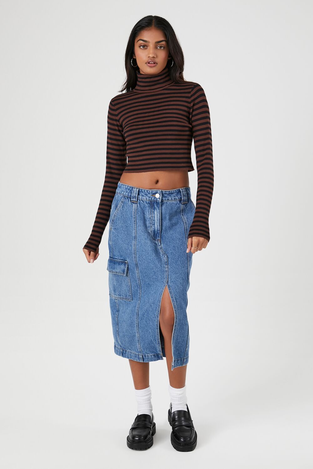 Striped Turtleneck Sweater-Feelings Star