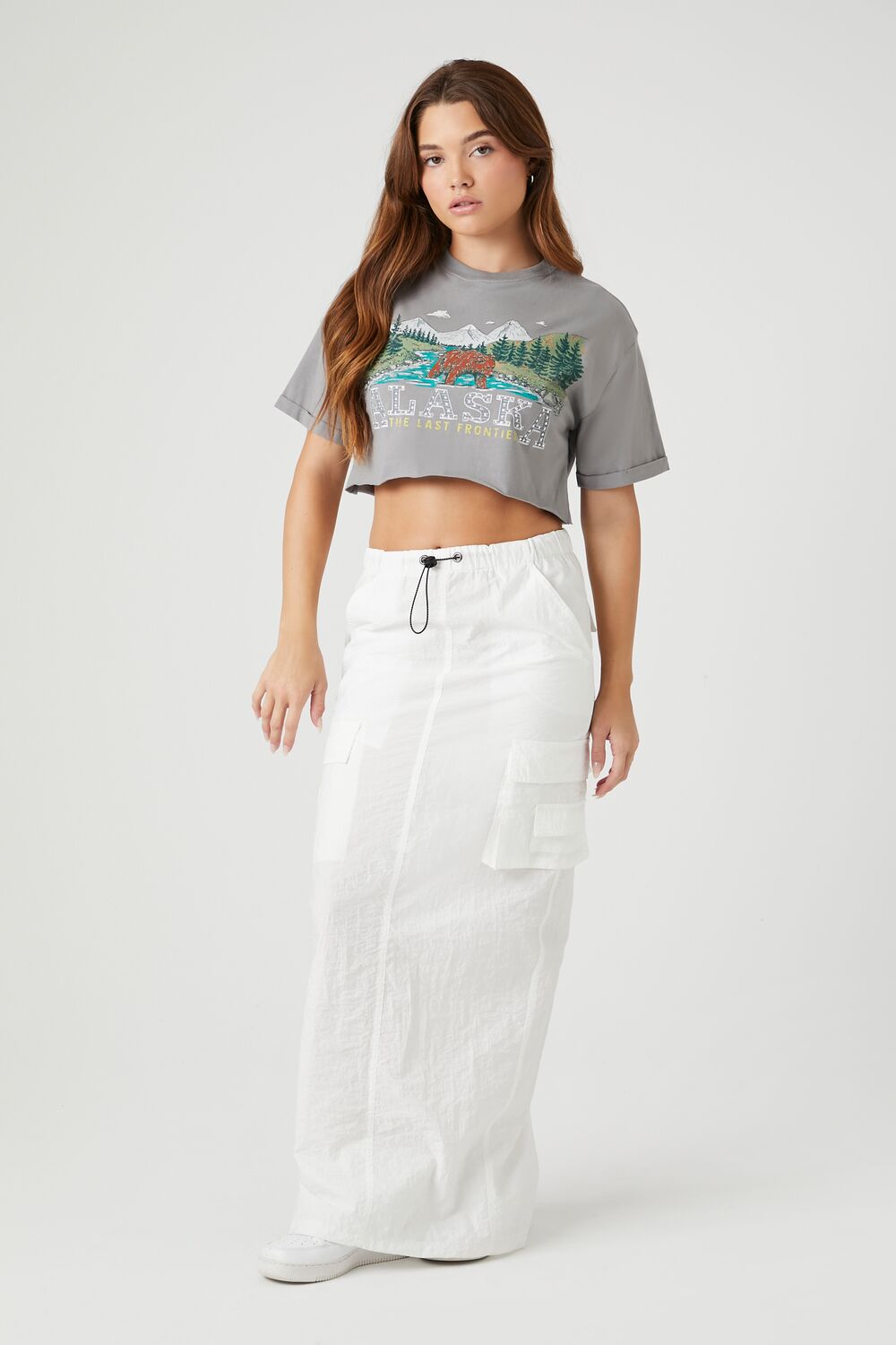 Alaska Graphic Cropped Tee-Feelings Star