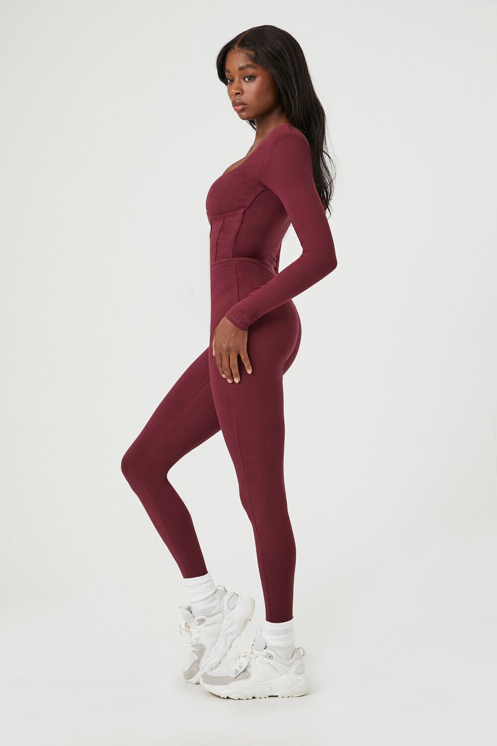 Active Long-Sleeve Corset Jumpsuit-Feelings Star