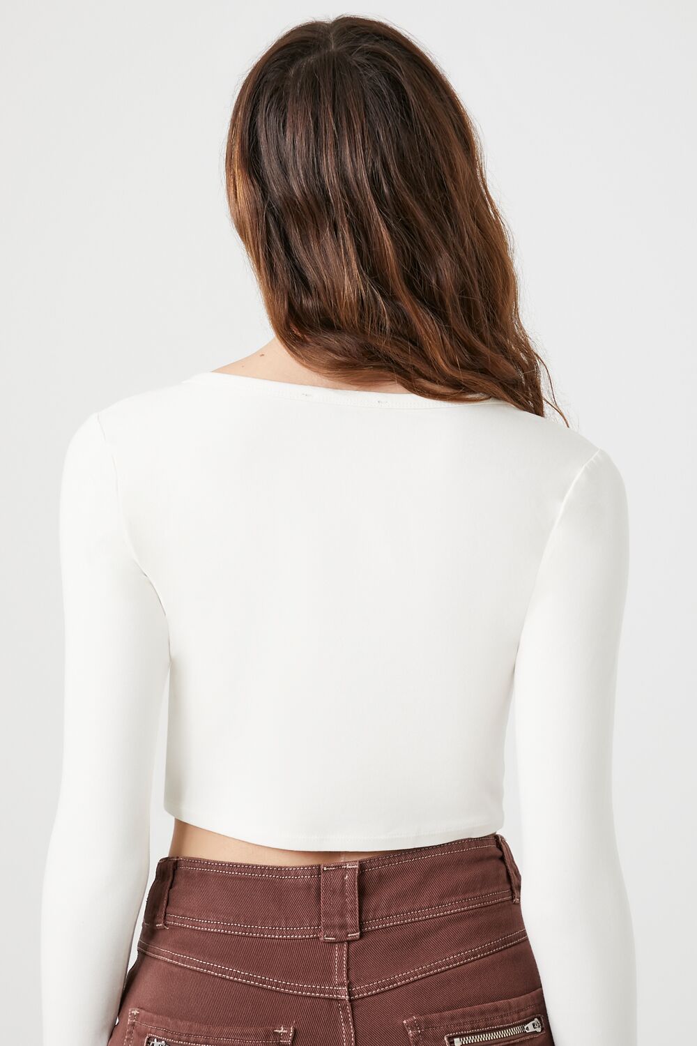 Split-Neck Crop Top-Feelings Star